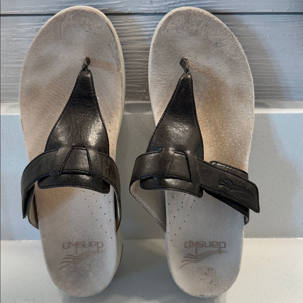 Dansko Dark Brown Leather Women's Sandals